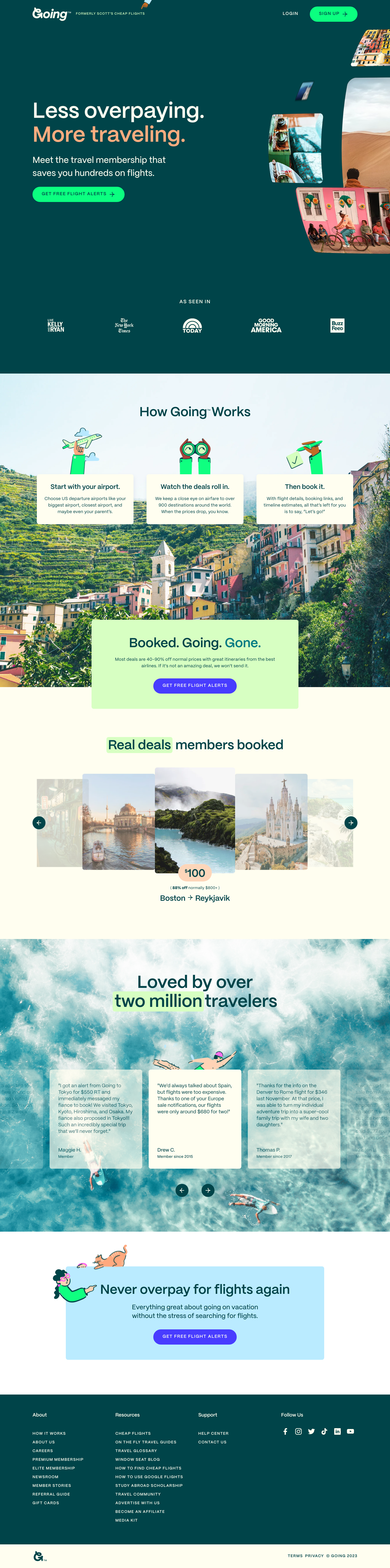 Going™ Landing Page screenshot