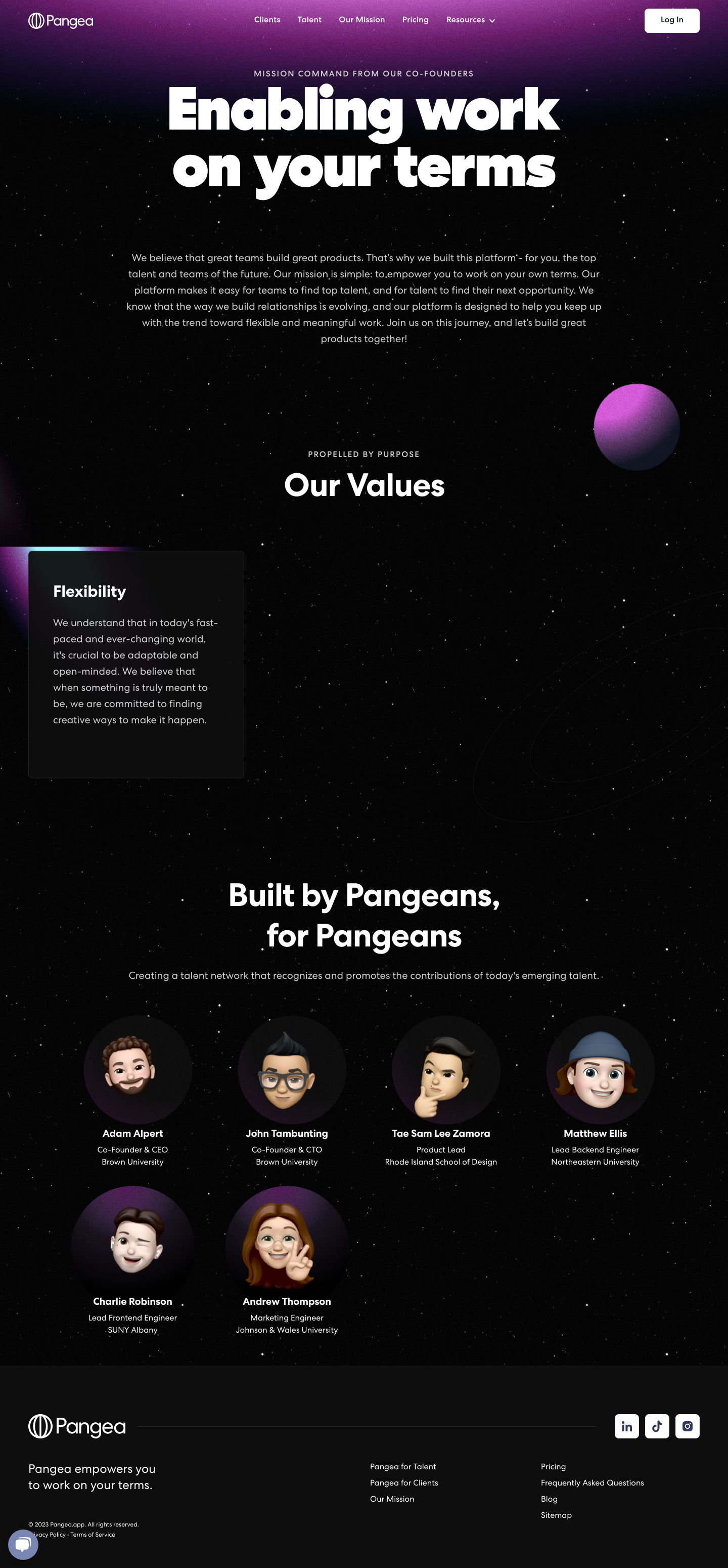 Pangea About screenshot
