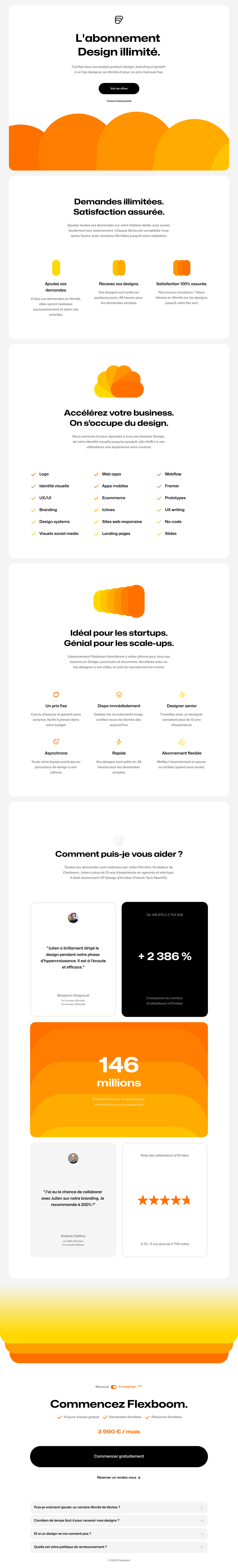 Flexboom  Landing Page screenshot