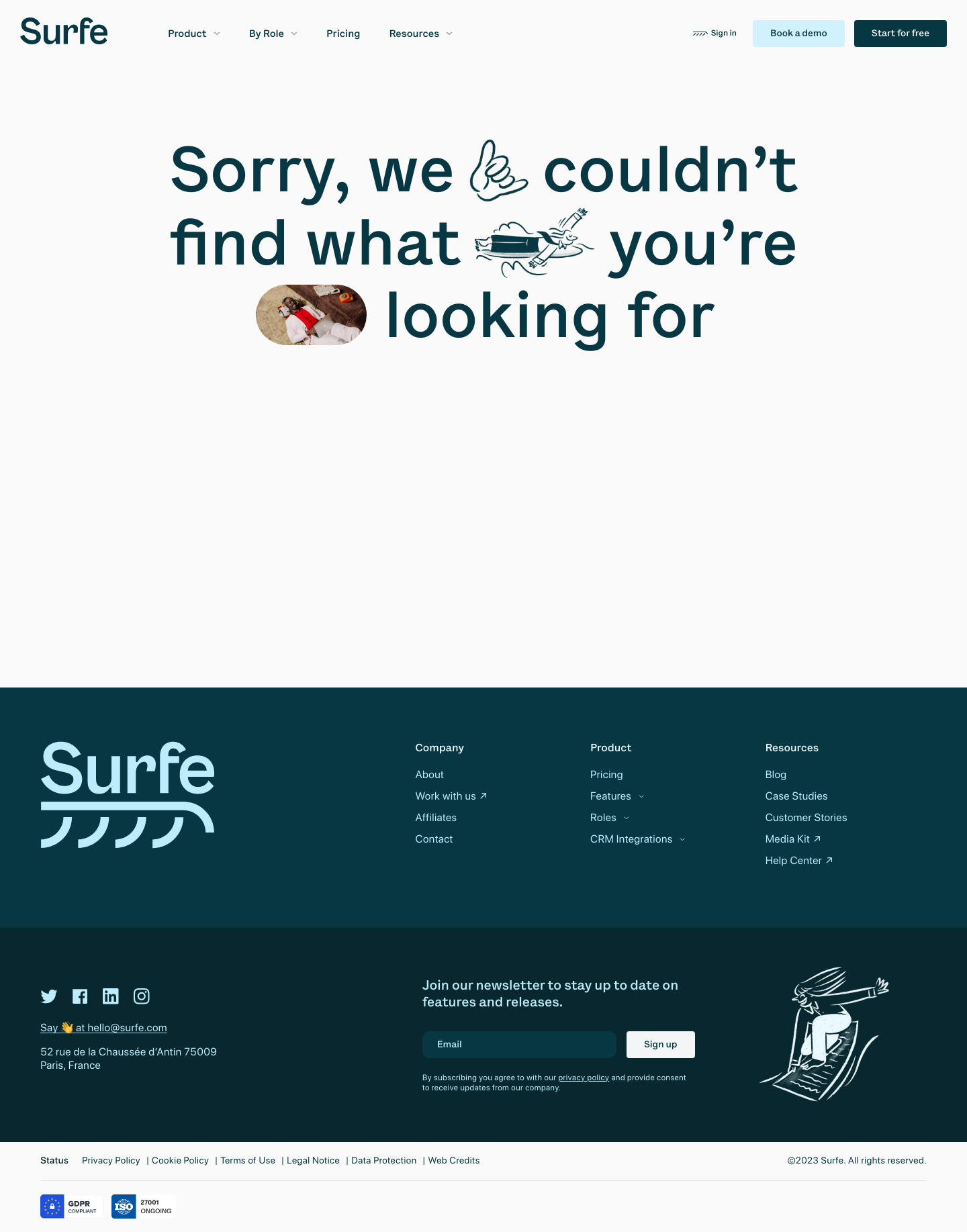 SURFE  404 screenshot