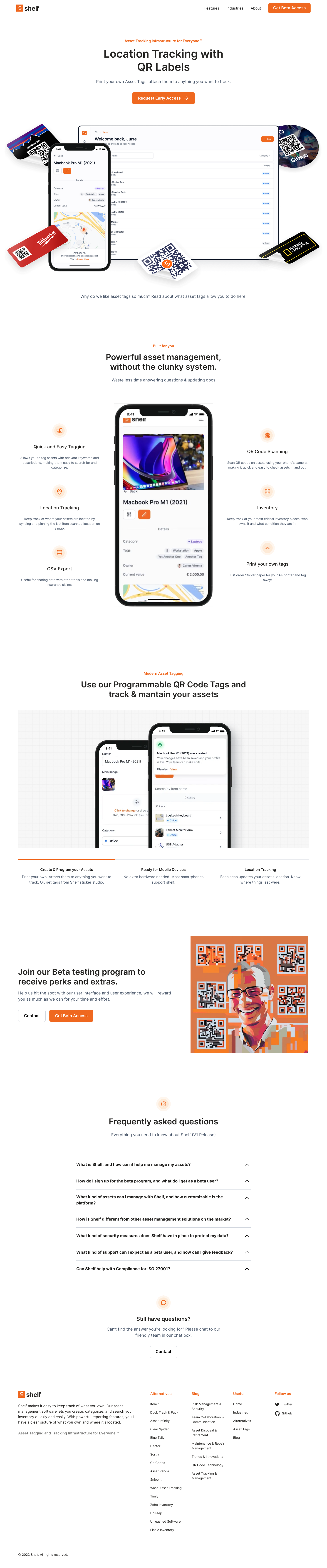 Shelf  Landing Page screenshot