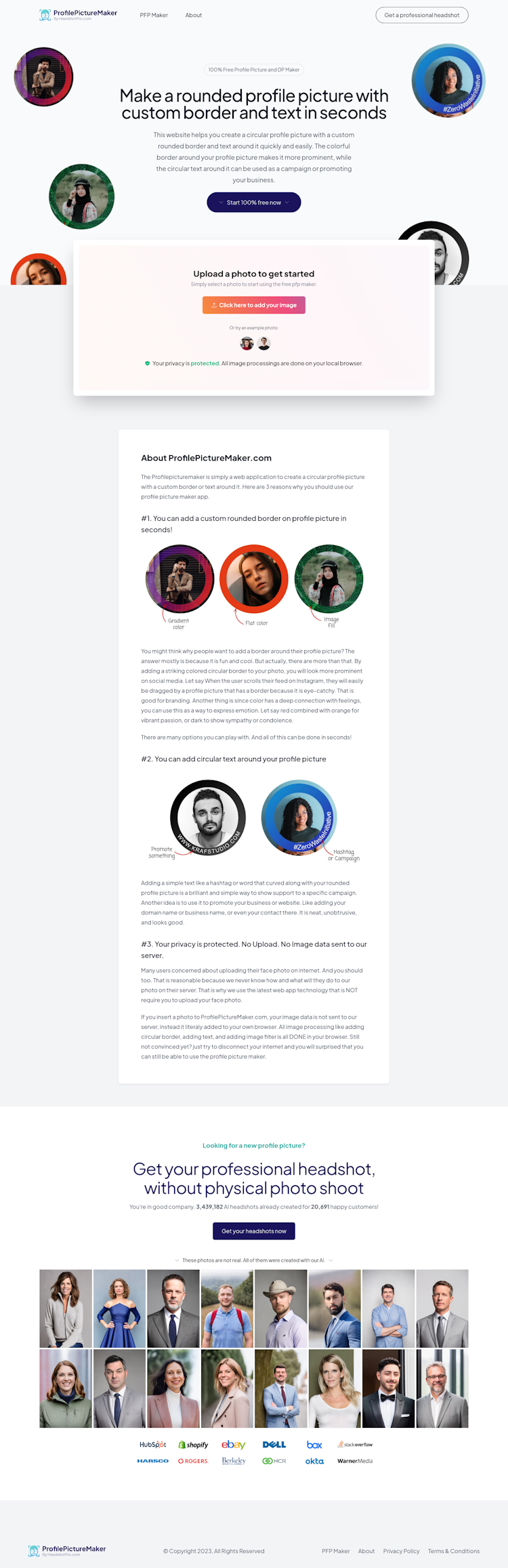 Page 2 - Free and customizable profile templates