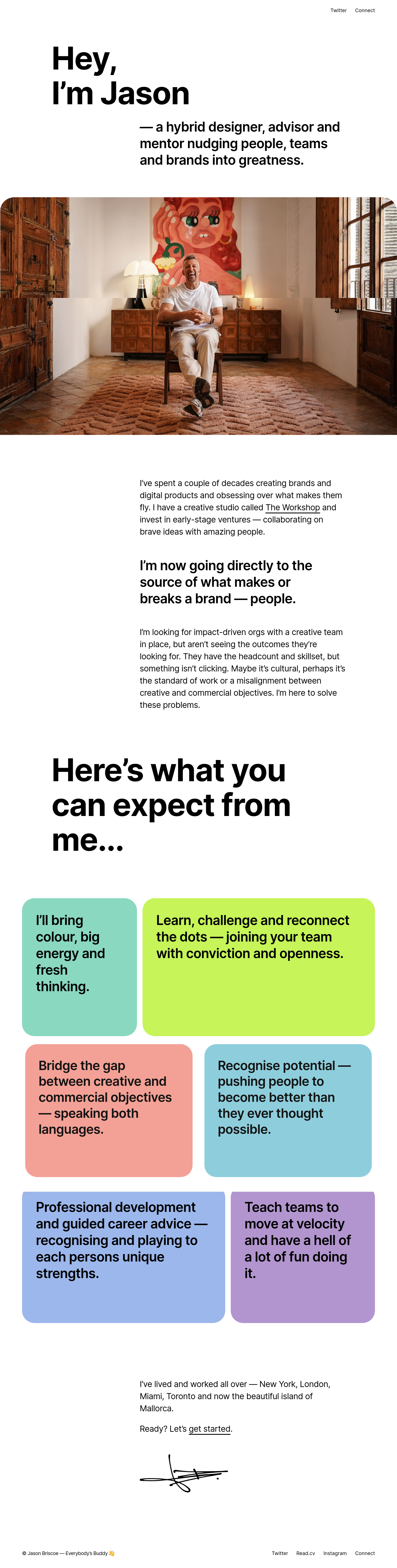 Jason Briscoe Landing Page screenshot