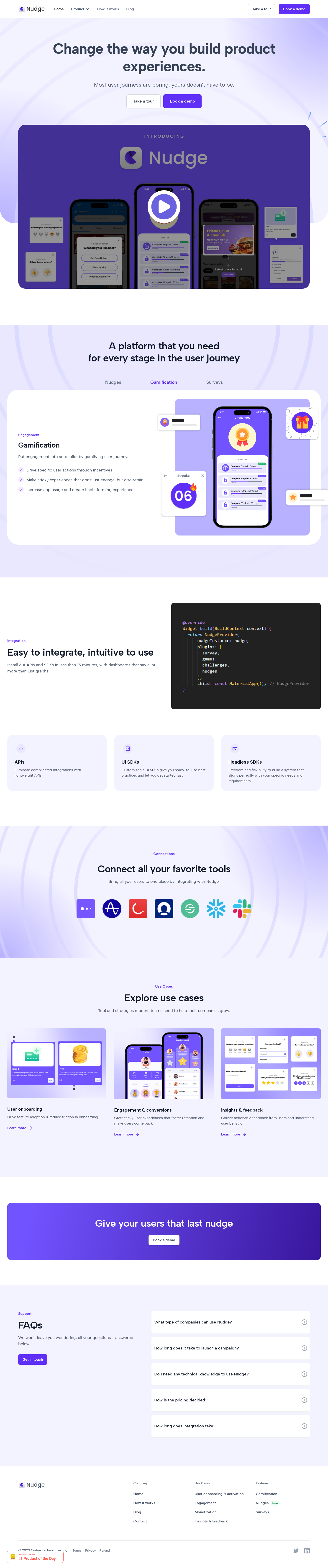 Nudge  Landing Page screenshot