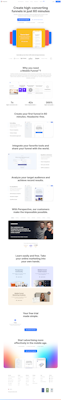 Beauty Brand Web Landing Page Template on Yellow Images Creative
