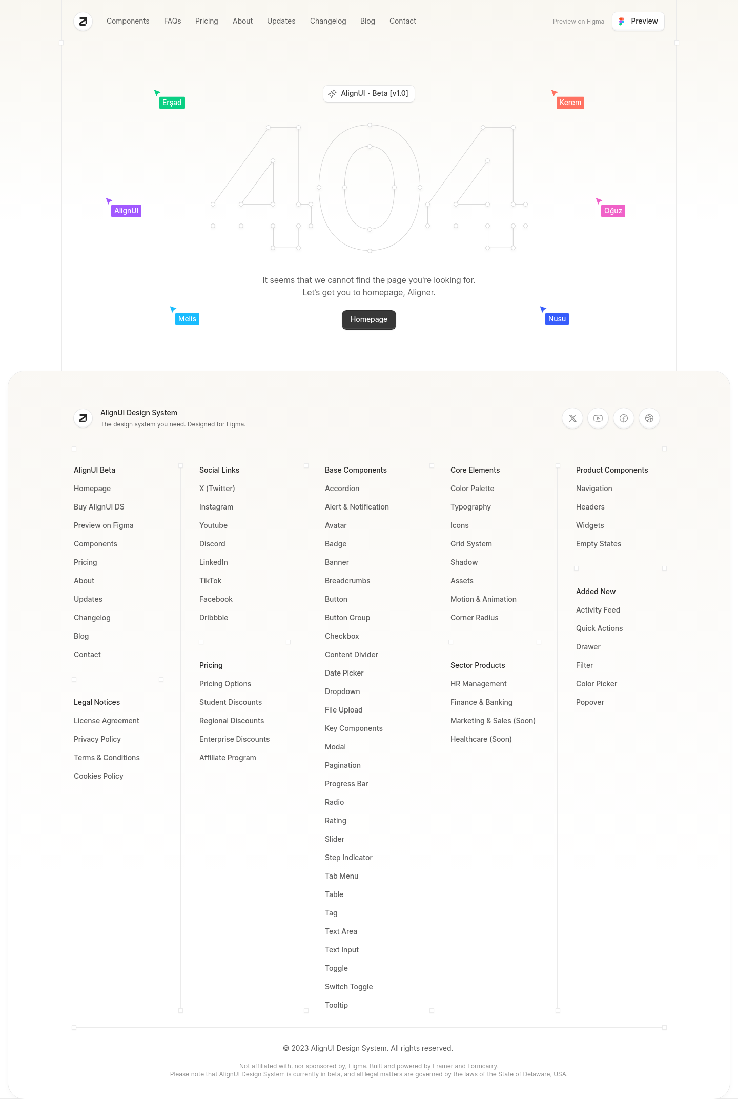 AlignUI 404 screenshot