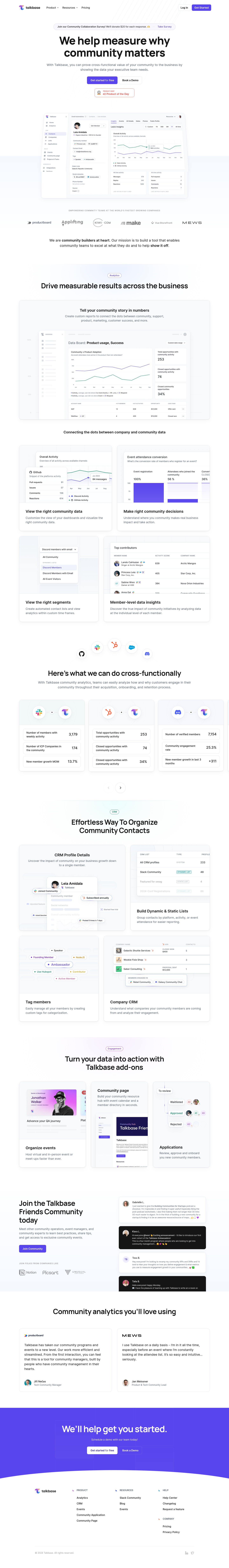 Talkbase.io  Landing Page screenshot