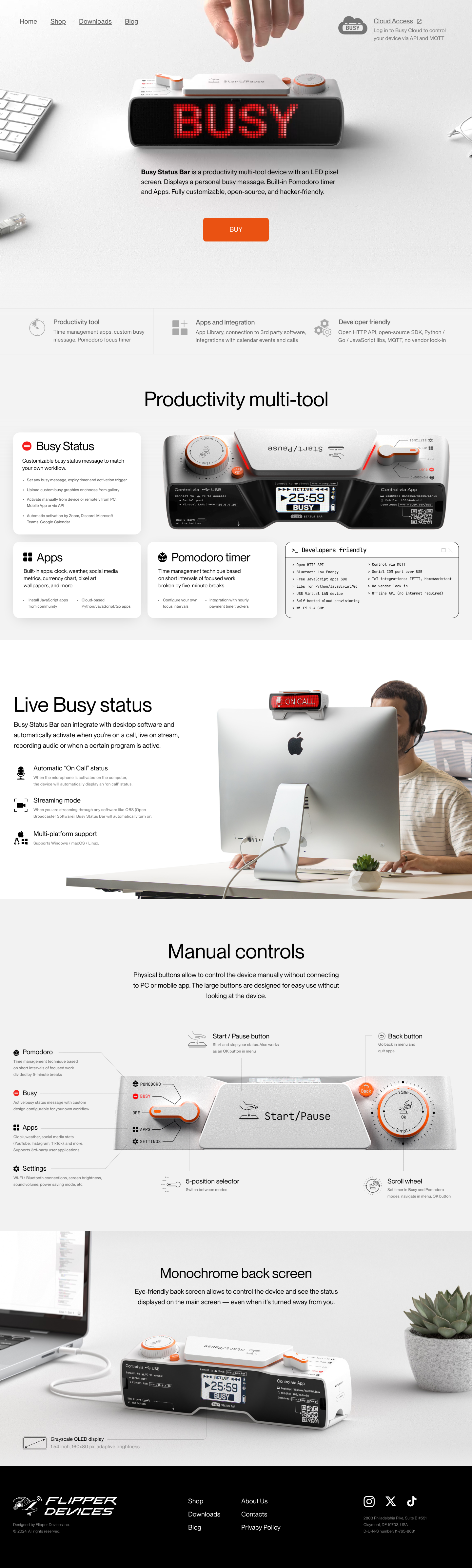 Busy Bar Landing Page screenshot