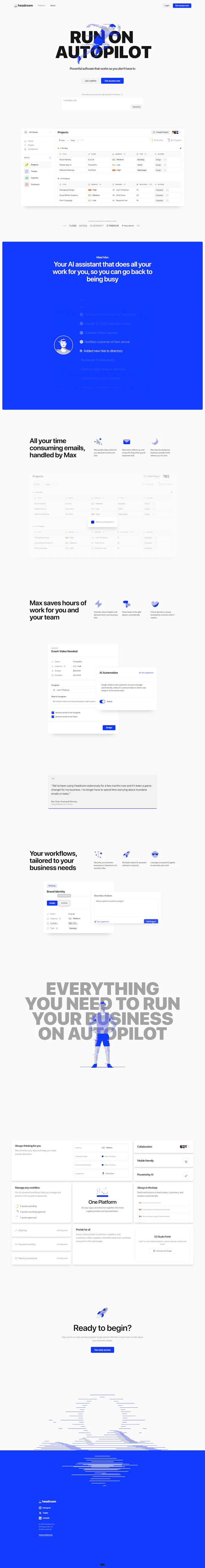 Headroom Landing Page screenshot