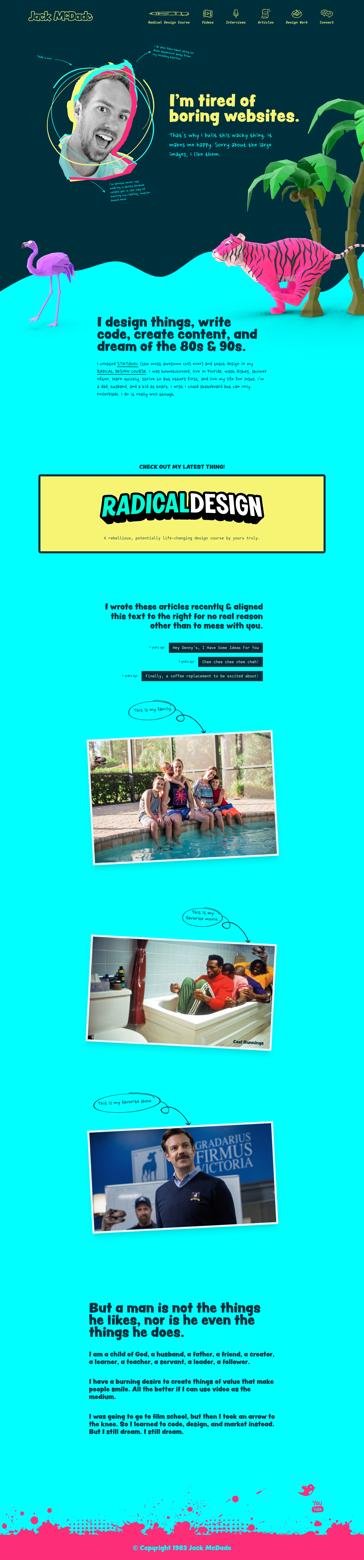 Jack McDade Landing Page screenshot