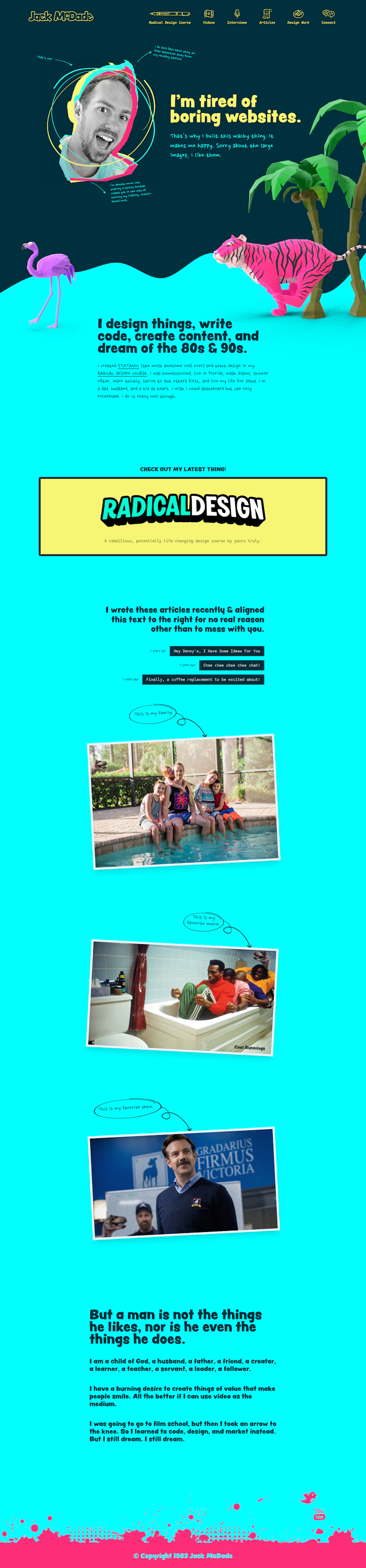 Jack McDade Landing Page screenshot