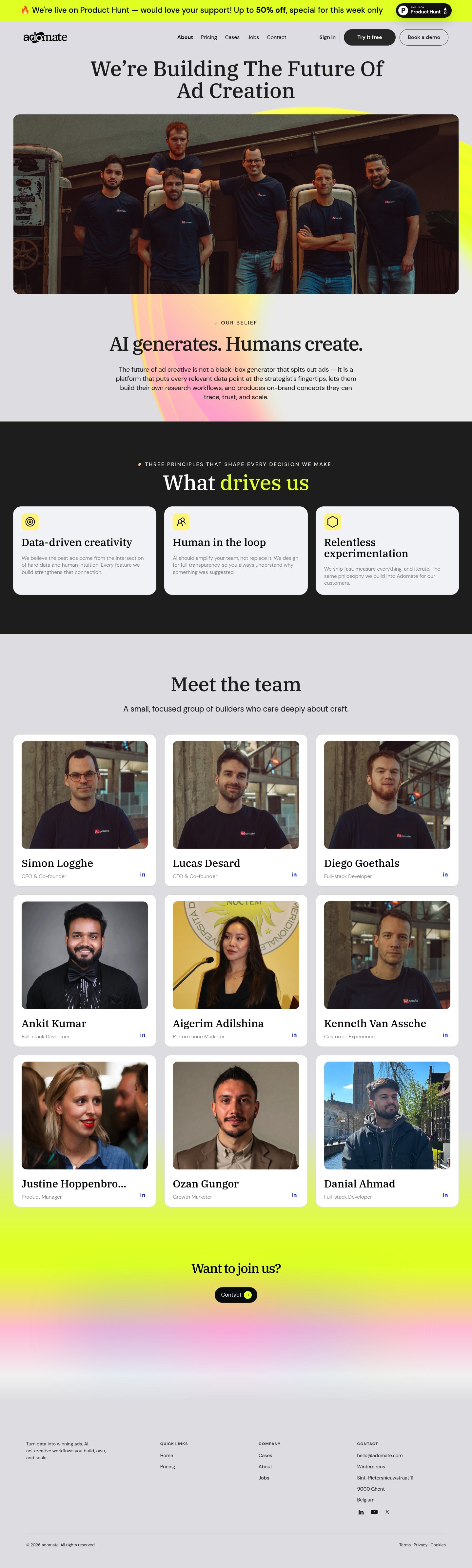 Adomate About screenshot