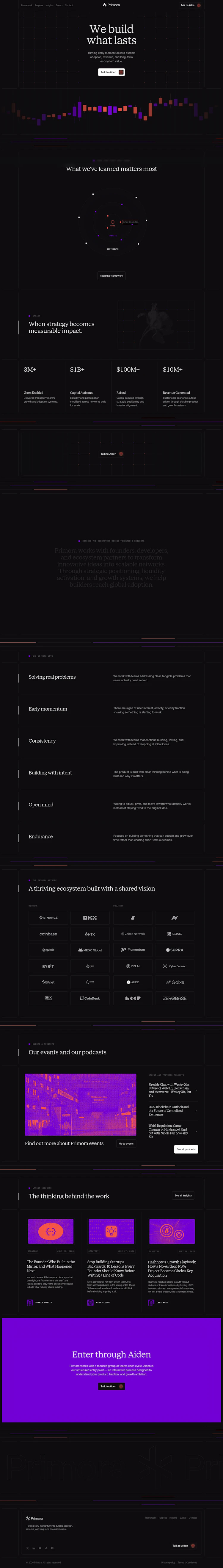 Primora Landing Page screenshot