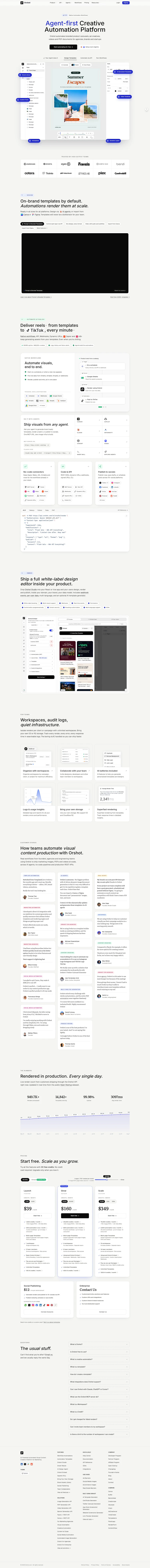 Orshot Landing Page screenshot