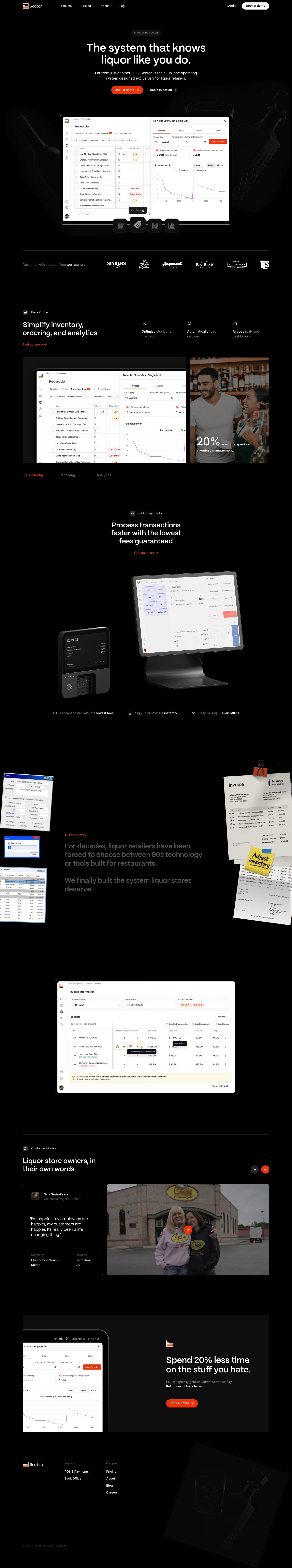Scotch Landing Page screenshot