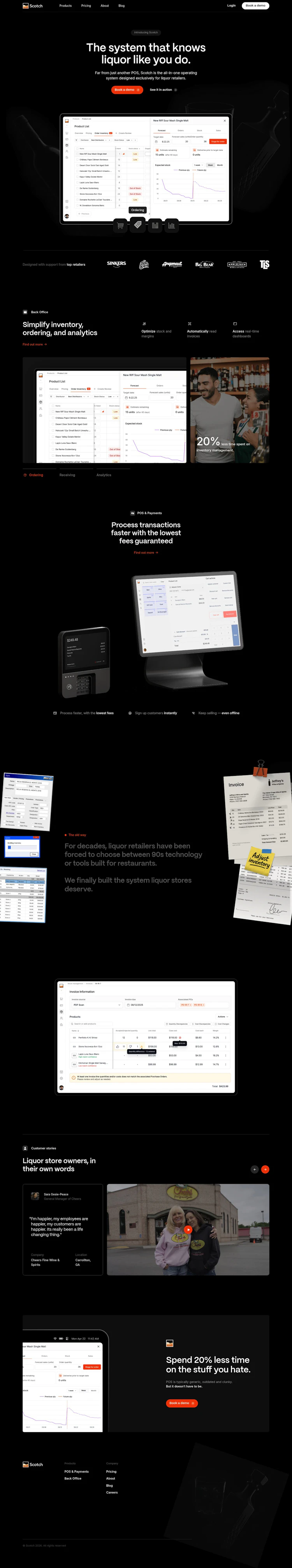 Scotch Landing Page screenshot