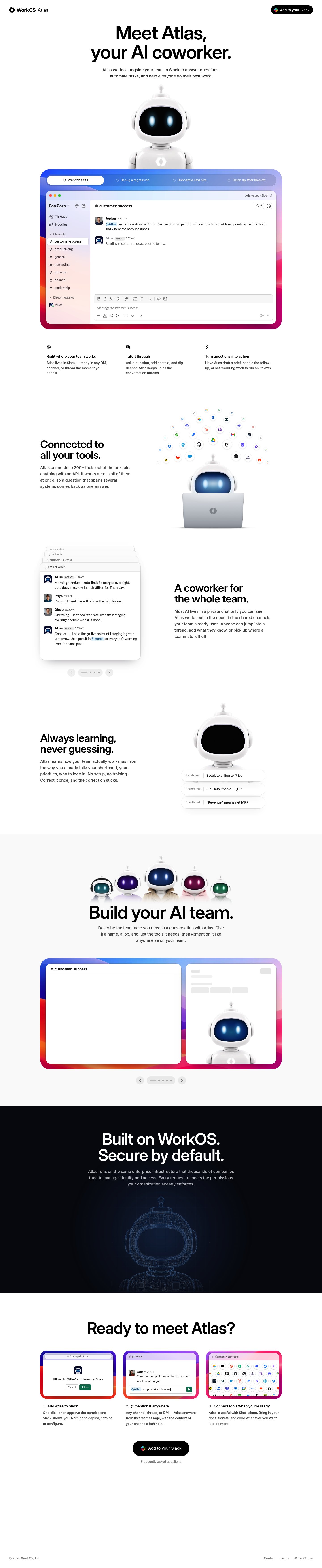 Atlas Landing Page screenshot