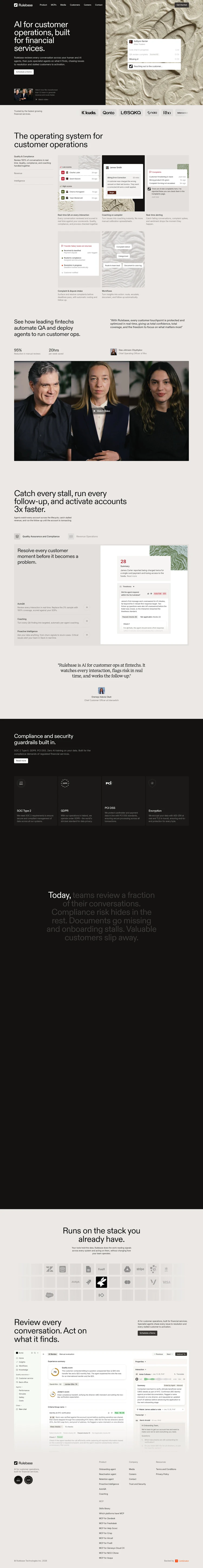 Rulebase Landing Page screenshot