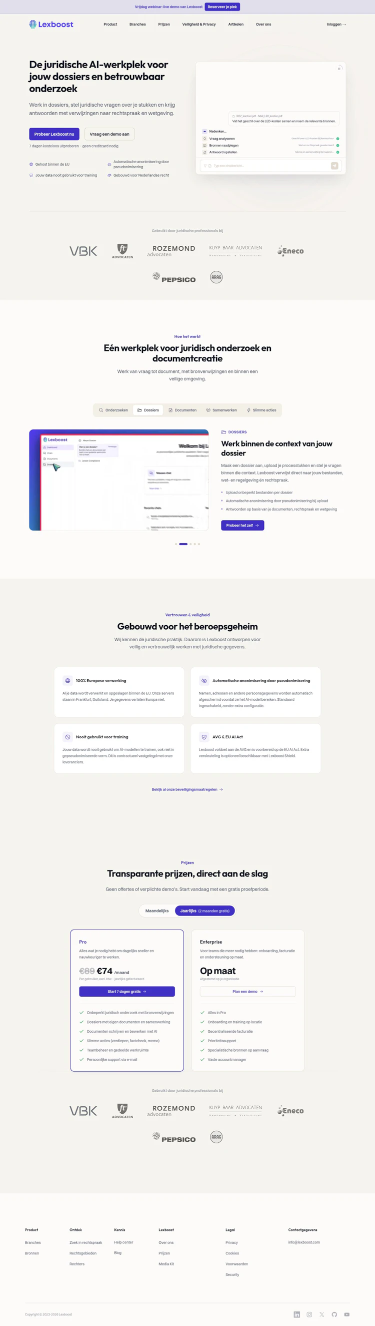 Lexboost Landing Page screenshot