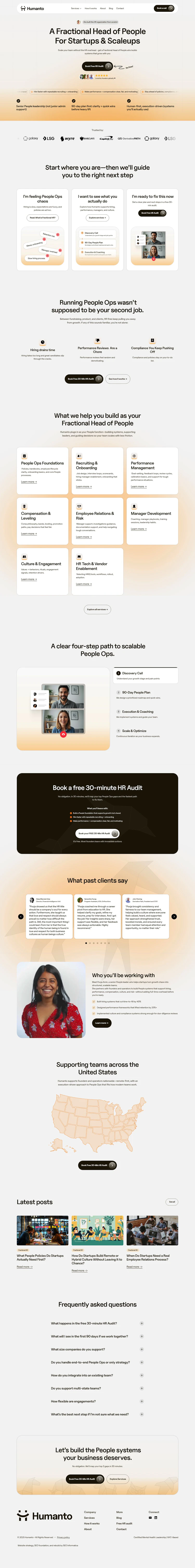 Humanto Landing Page screenshot