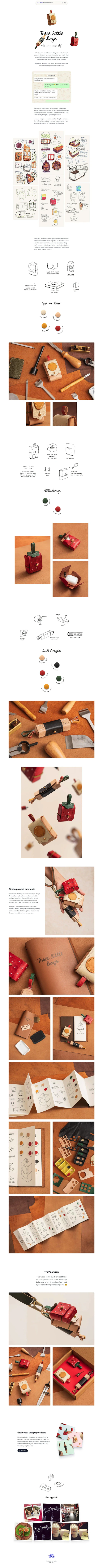 Three Little Bags Landing Page screenshot