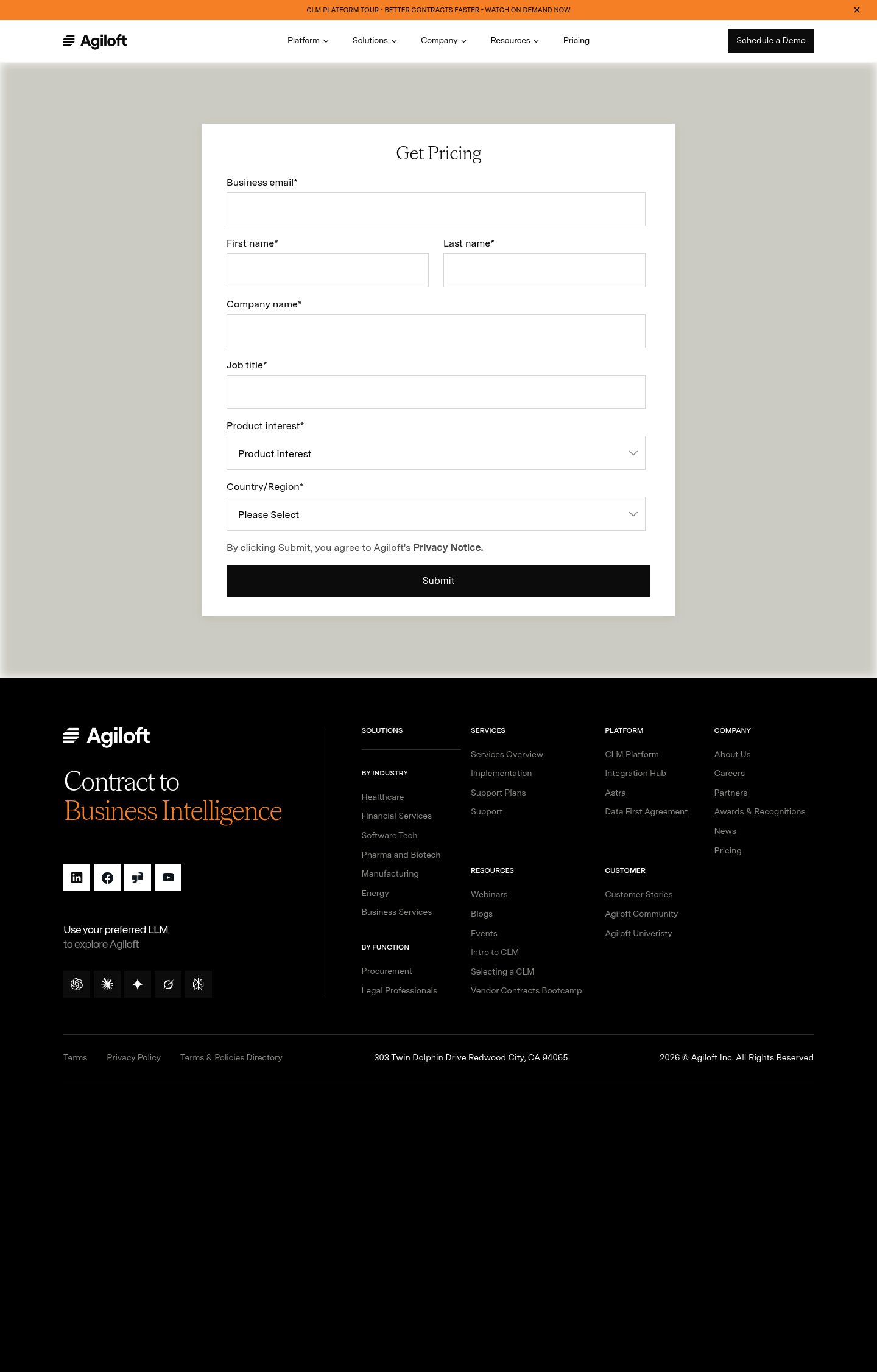 Agiloft Pricing screenshot