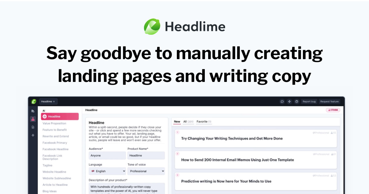 AI Landing Page Builder OG image