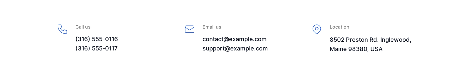 Contact component screenshot