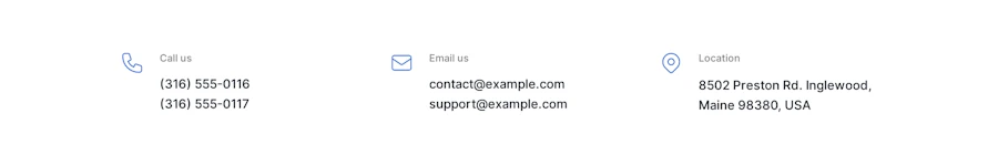 Contact component screenshot
