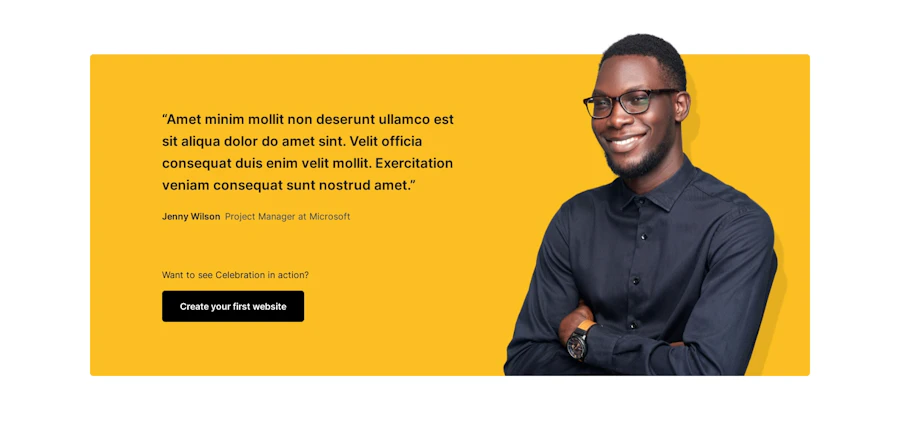 Call To Action component screenshot