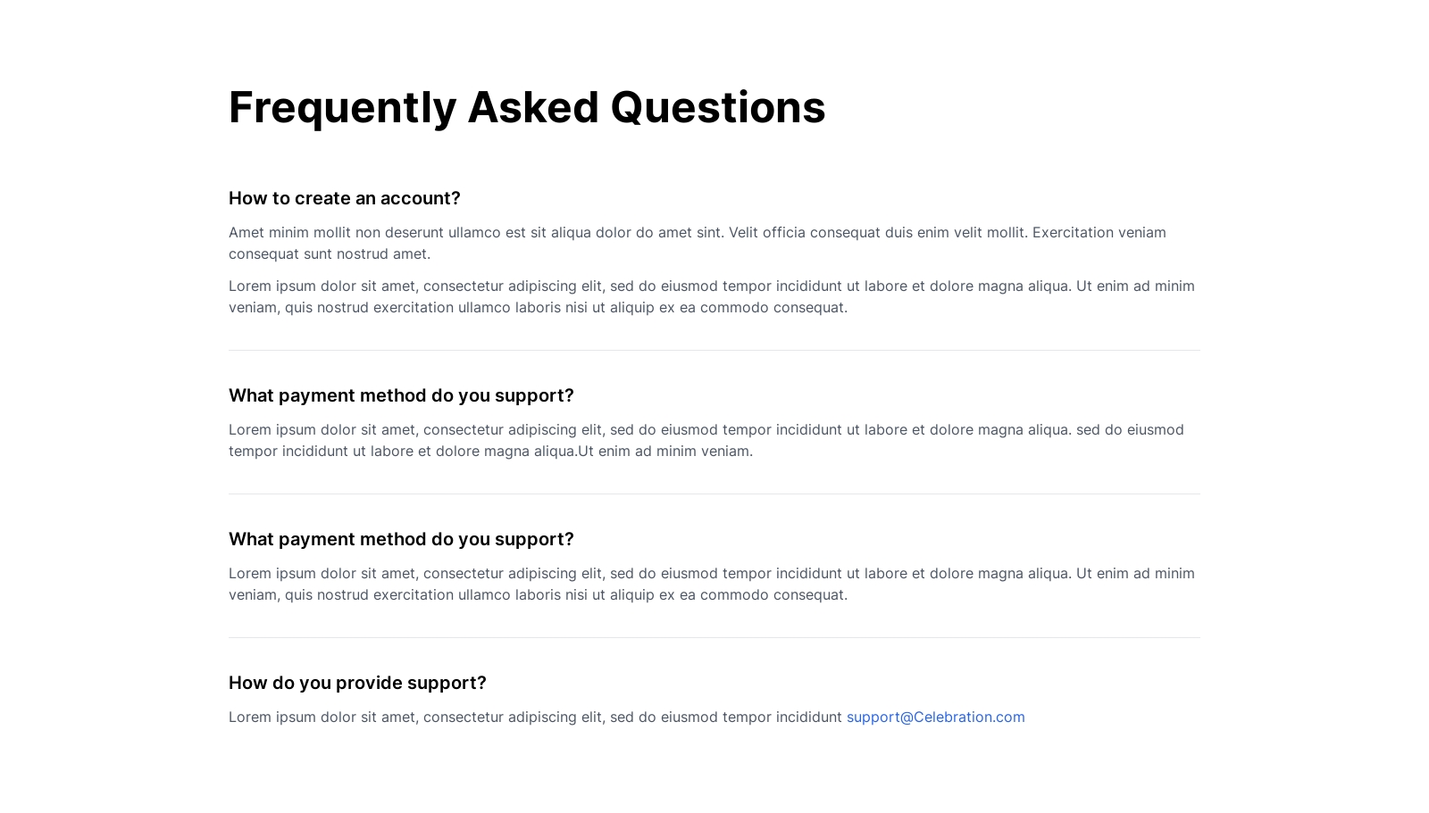 Faq component screenshot