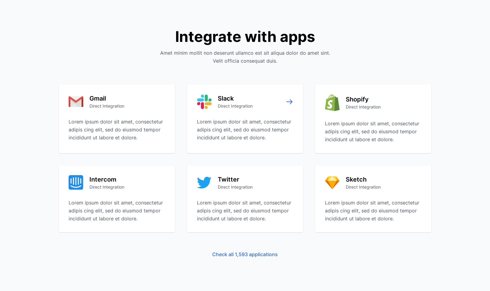 Integration component screenshot