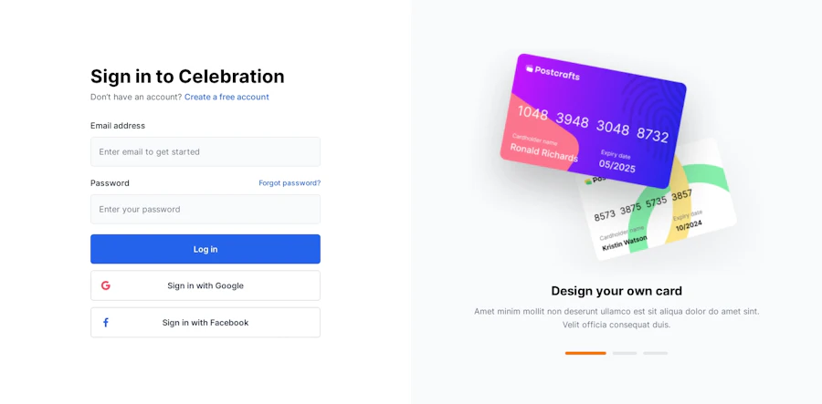 Signin component screenshot