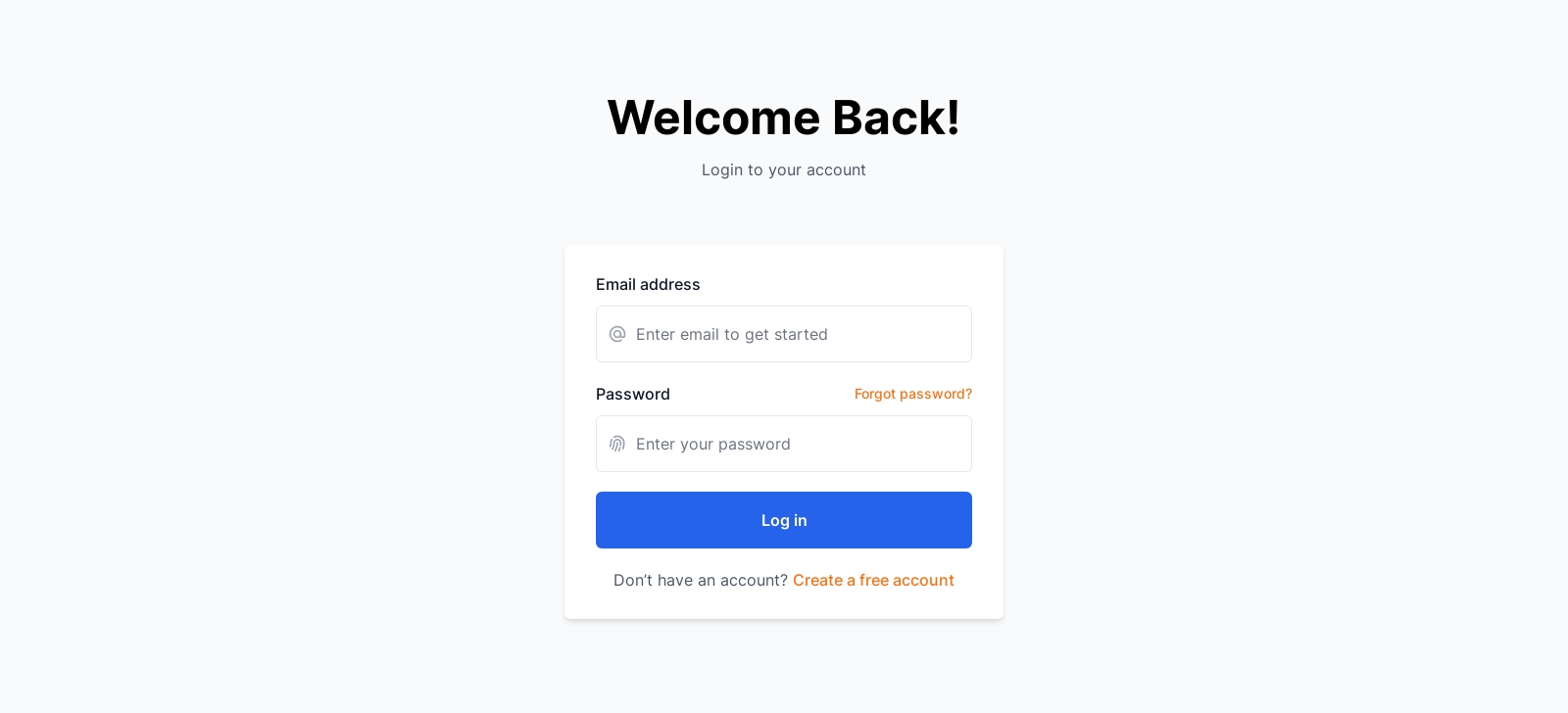 Signin component screenshot