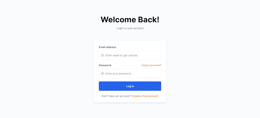 Signin component screenshot
