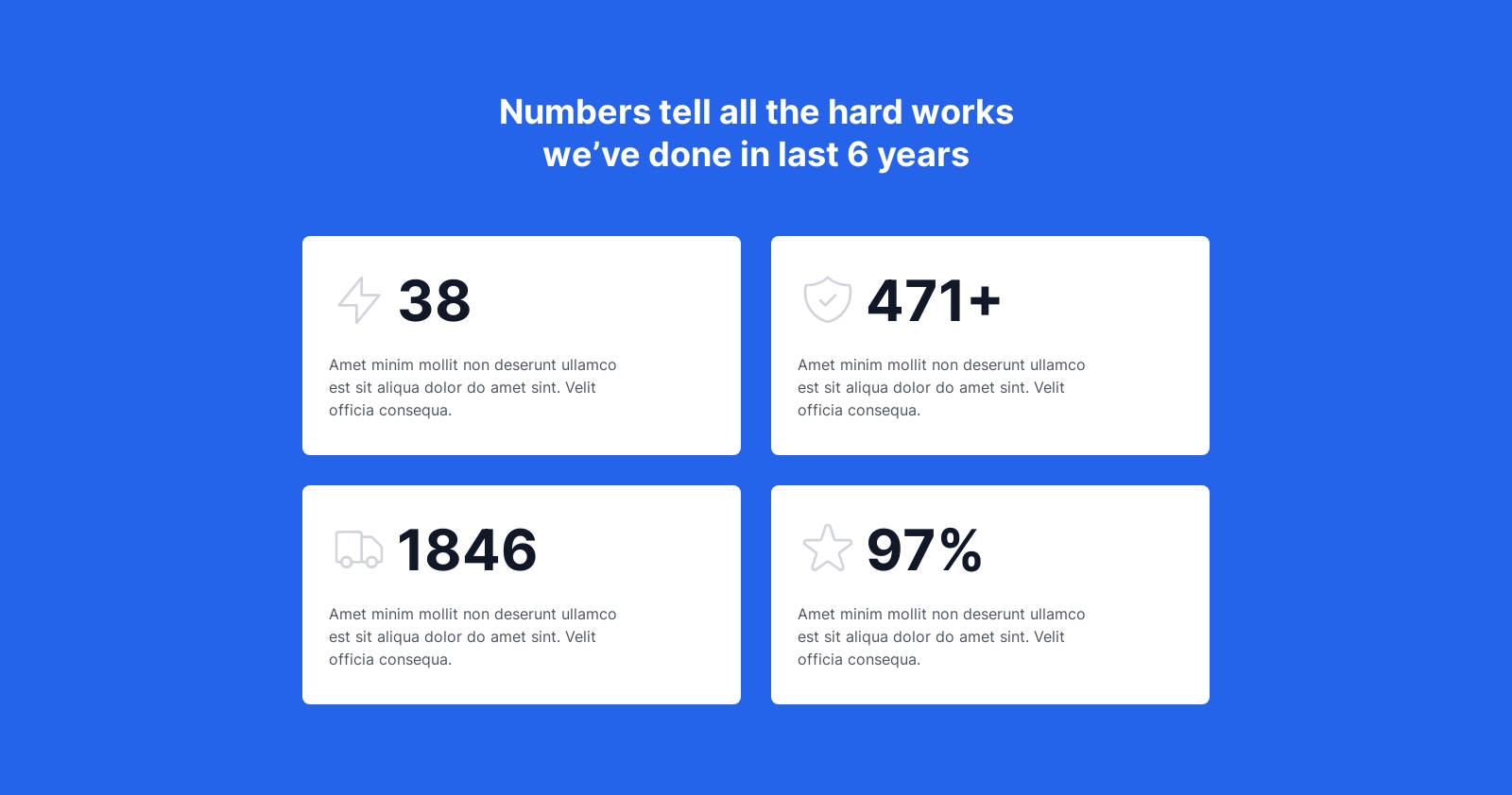 Stats component screenshot