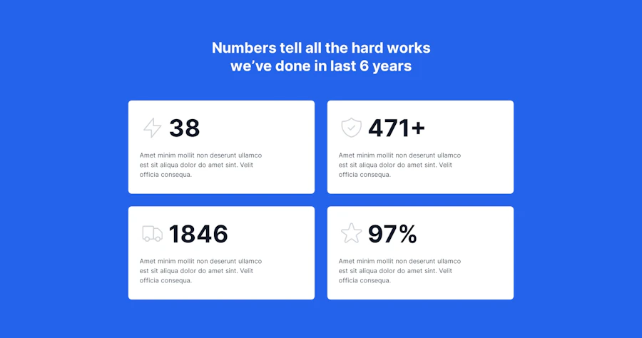 Stats component screenshot