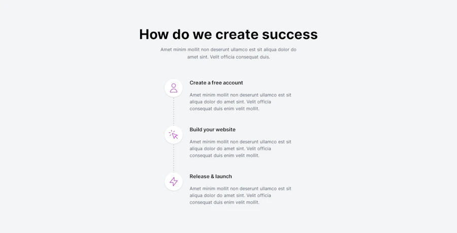 Steps component screenshot