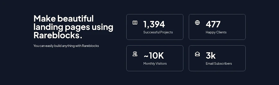 Stats component screenshot