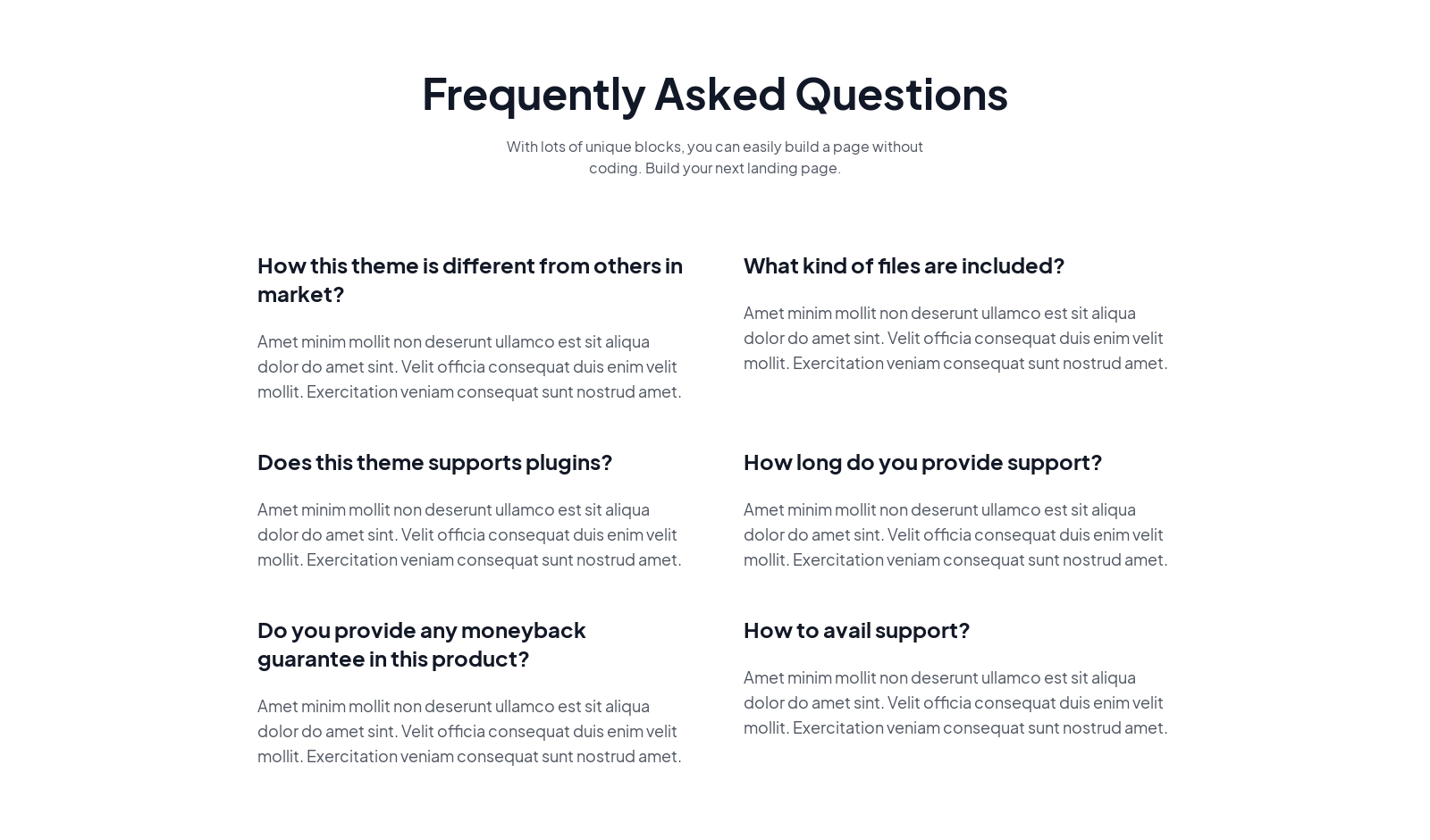 Faq component screenshot