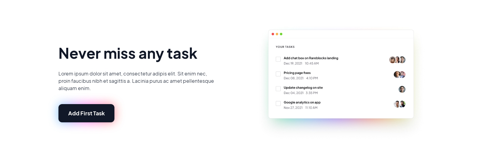 Feature component screenshot