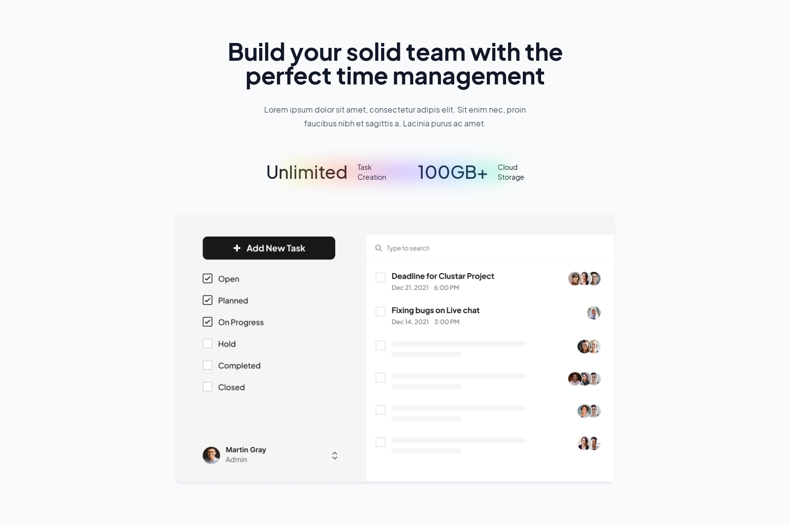 Feature component screenshot