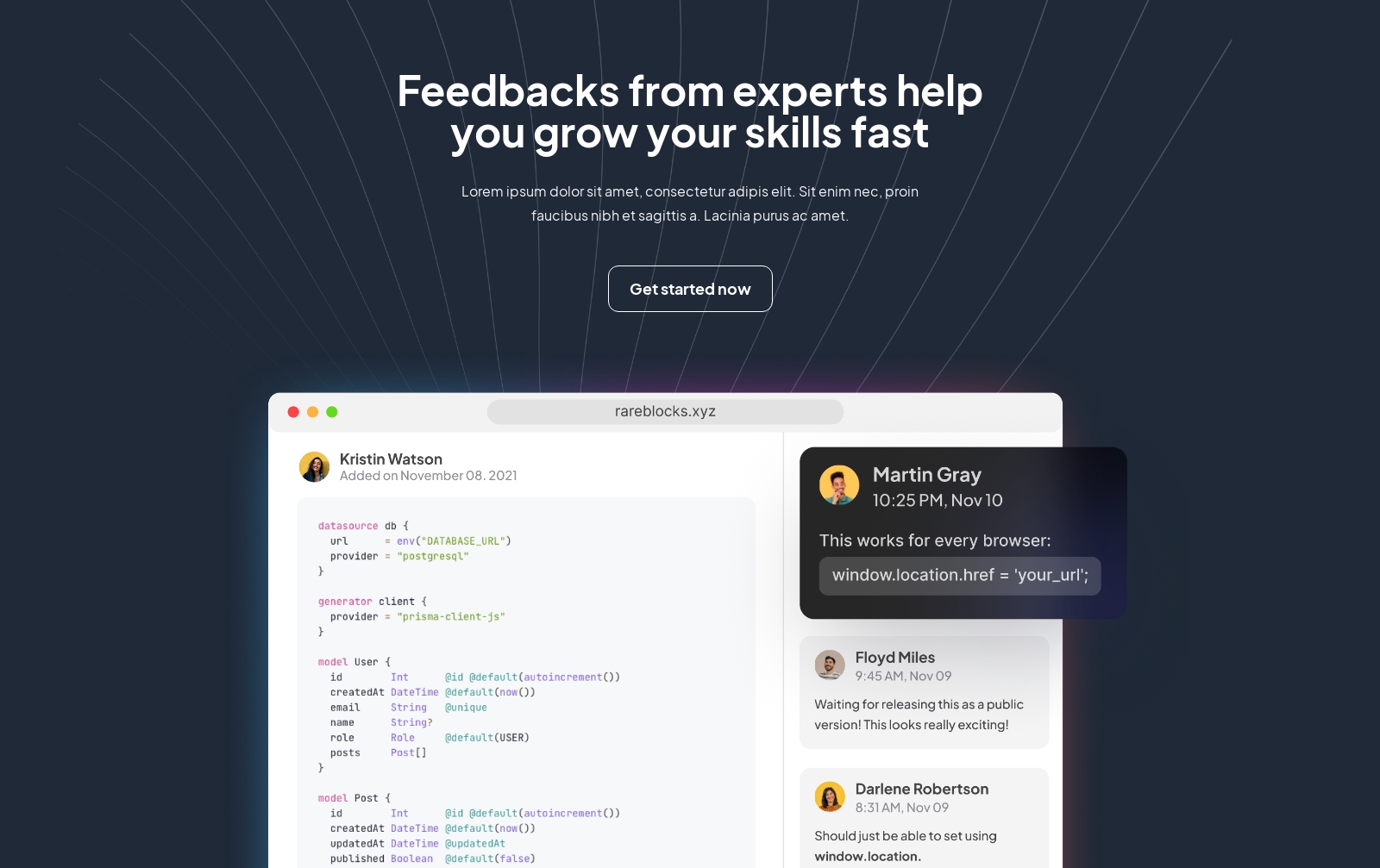 Feature component screenshot