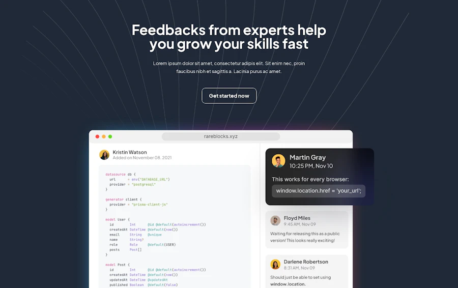 Feature component screenshot