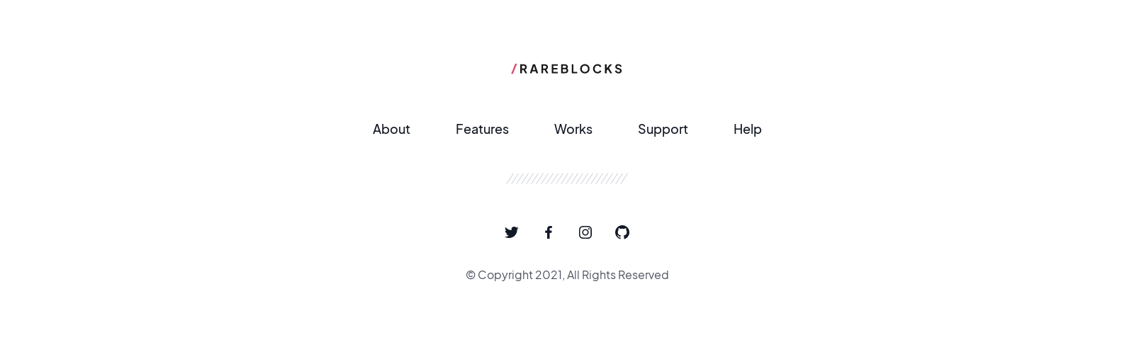 Footer component screenshot