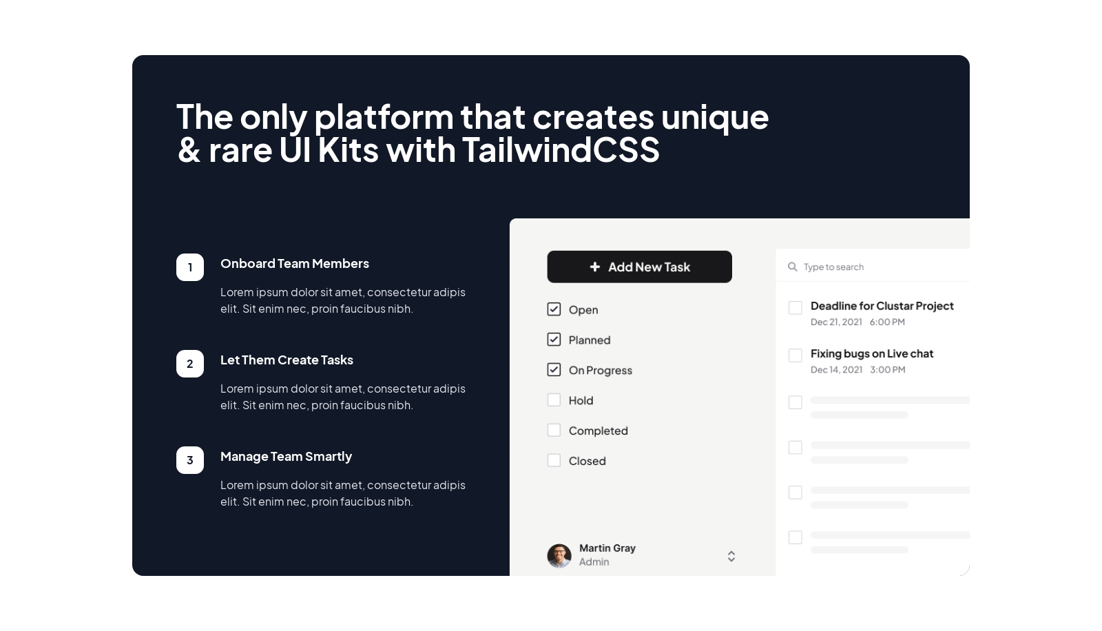 Steps component screenshot