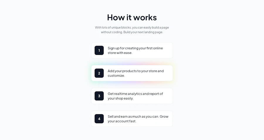 Steps component screenshot