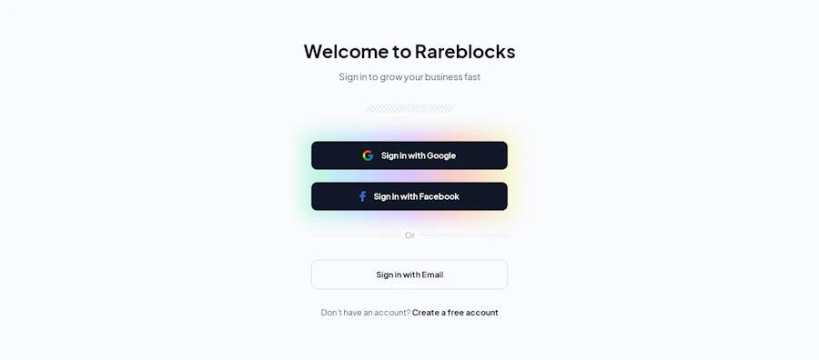 Signin component screenshot