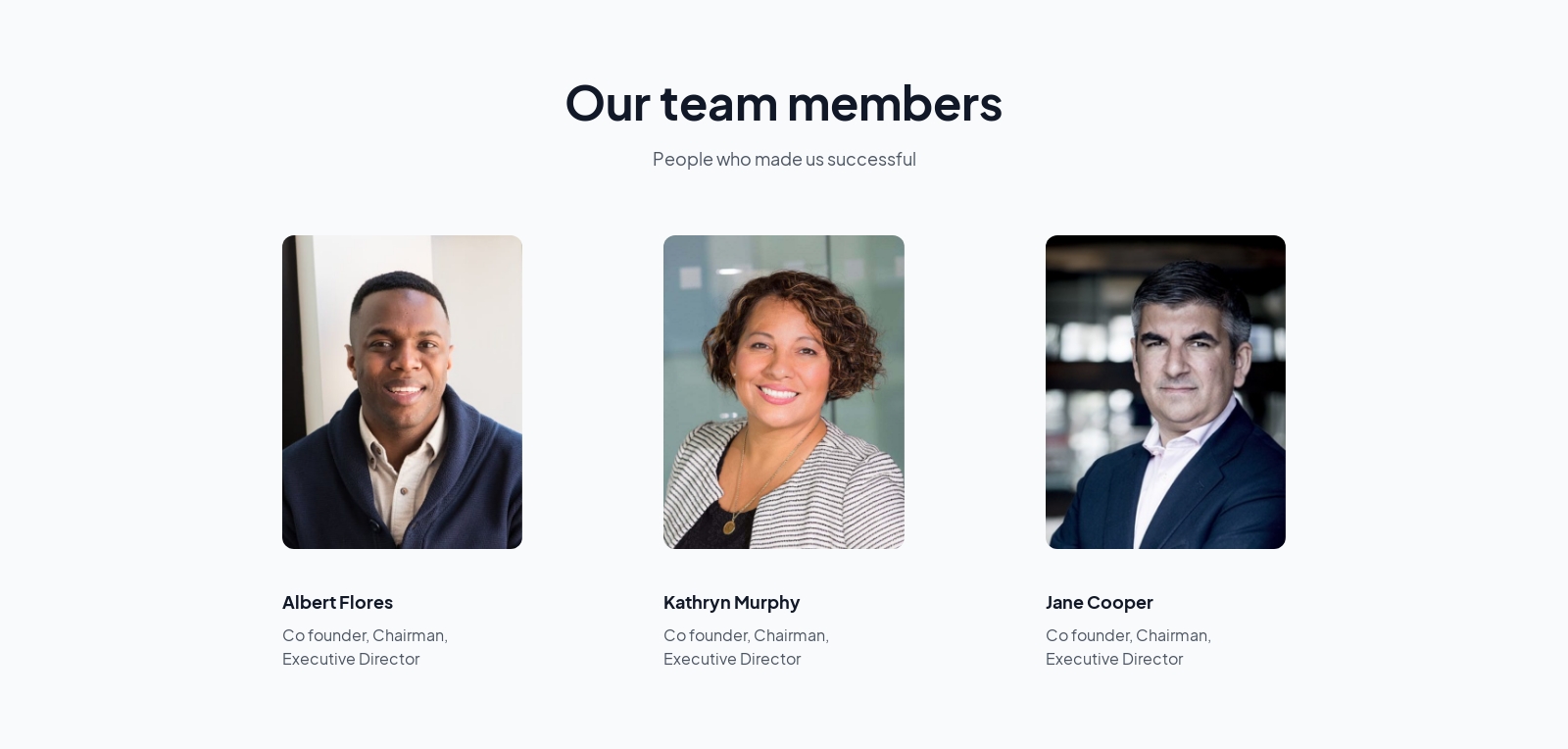 Team component screenshot
