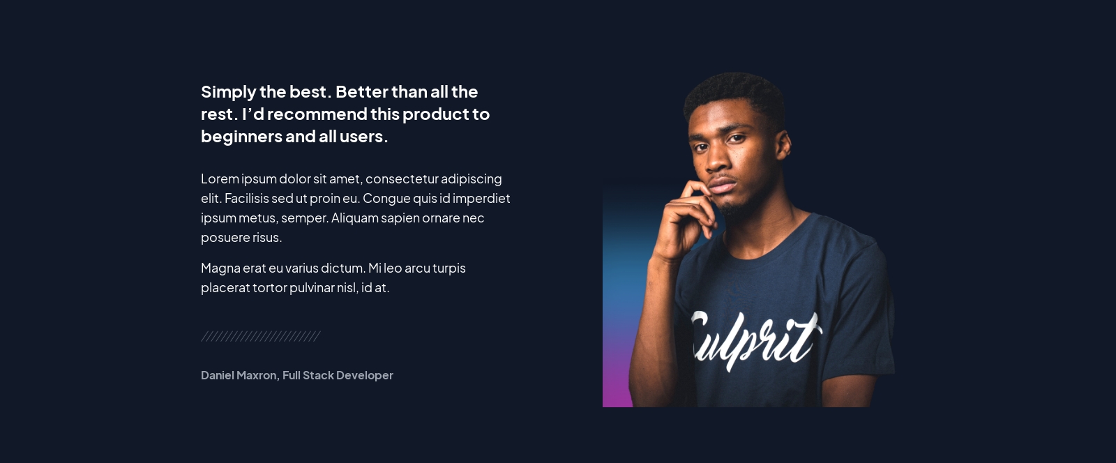 Team component screenshot